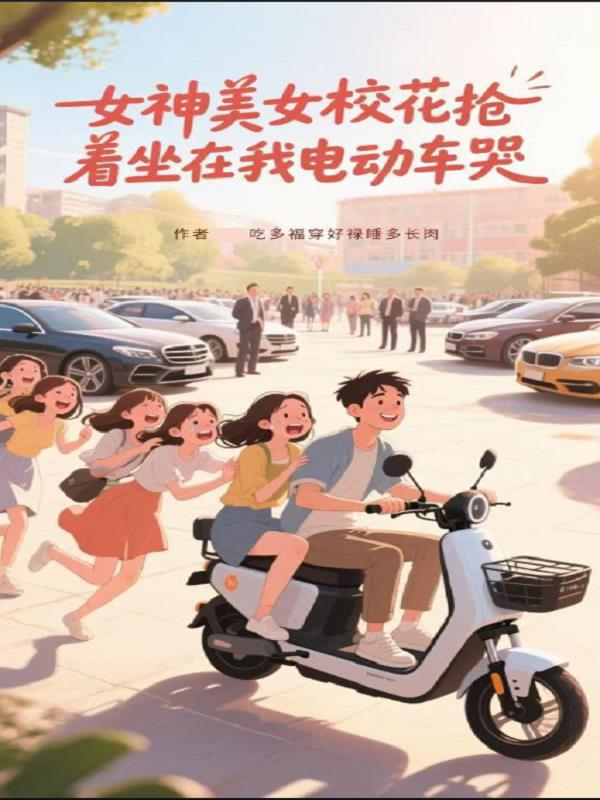 女神美女校花抢着坐在我电动车哭